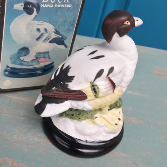 Vintage Duck Porcelain Hand Painted Old Stock New in Box Bird Collector - Picture 1 of 14